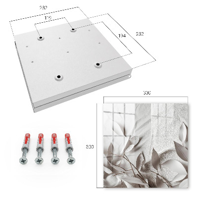 Key cabinet for wall Leaf fabric