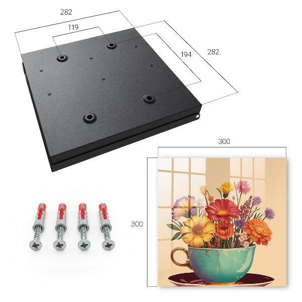 Key cabinet for wall Floral calyx