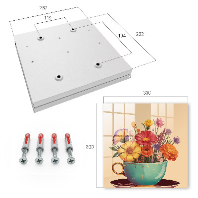 Key cabinet for wall Floral calyx