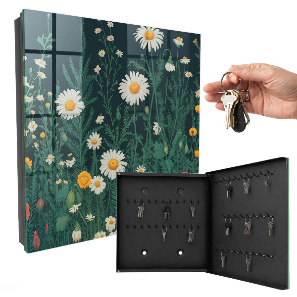 Key cabinet for wall Flower meadow