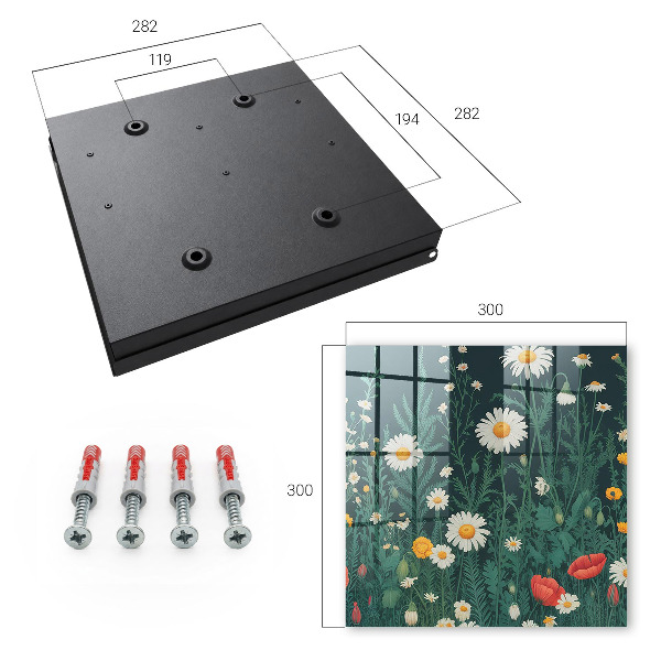 Key cabinet for wall Flower meadow