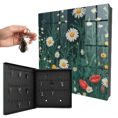 Key cabinet for wall Flower meadow