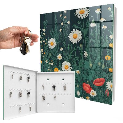 Key cabinet for wall Flower meadow