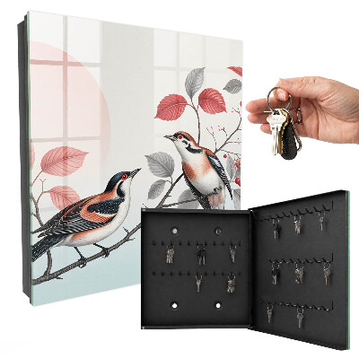 Key cabinet for wall Birds nature