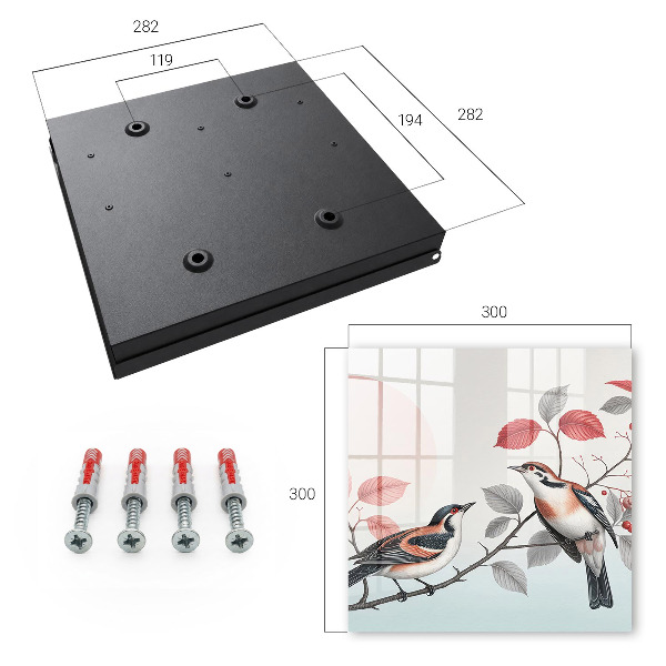Key cabinet for wall Birds nature