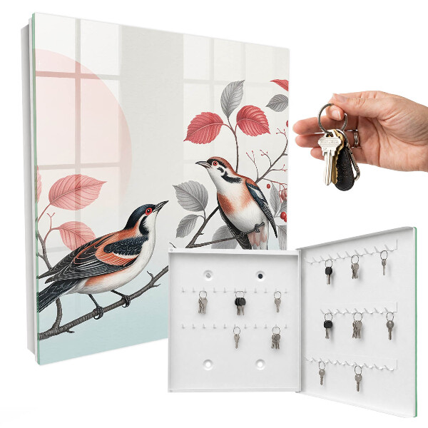 Key cabinet for wall Birds nature