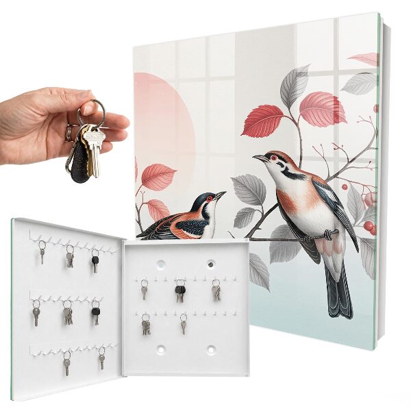 Key cabinet for wall Birds nature