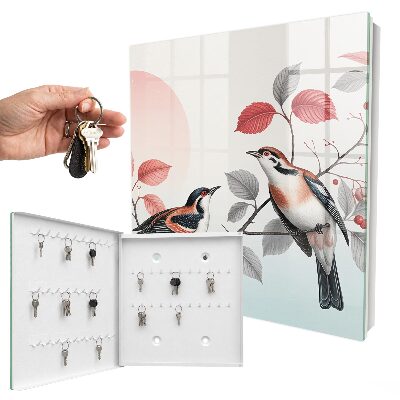 Key cabinet for wall Birds nature