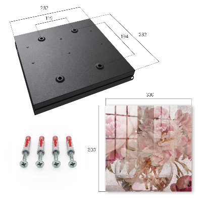 Key cabinet for wall Romantic flowers