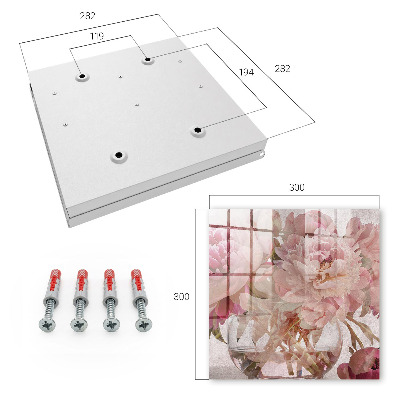 Key cabinet for wall Romantic flowers