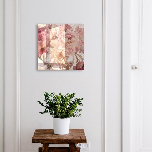 Key cabinet for wall Romantic flowers