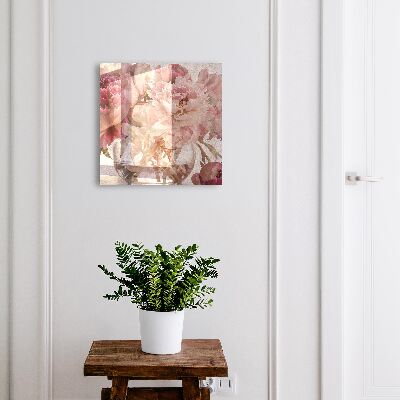Key cabinet for wall Romantic flowers