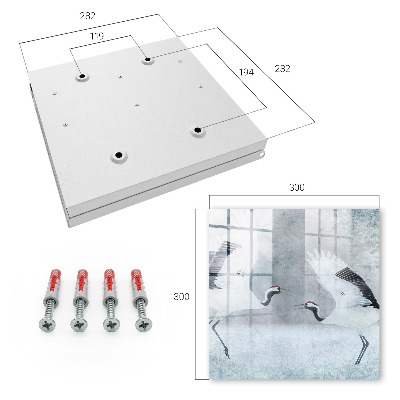 Key cabinet for wall Cranes in flight