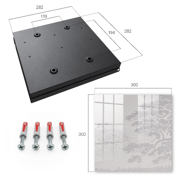 Key storage box Castle landscape