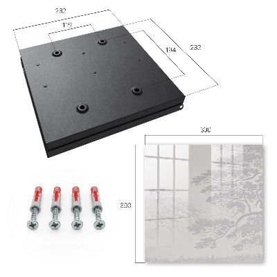 Key storage box Castle landscape