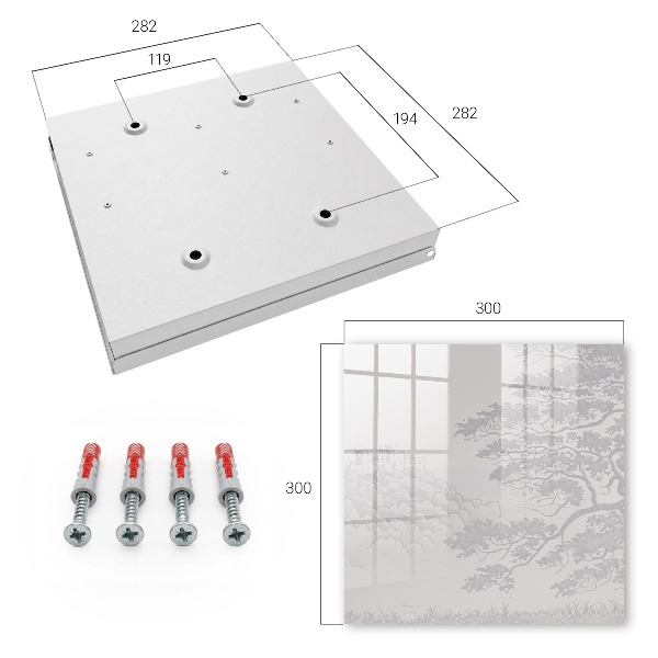 Key storage box Castle landscape