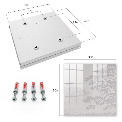 Key storage box Castle landscape