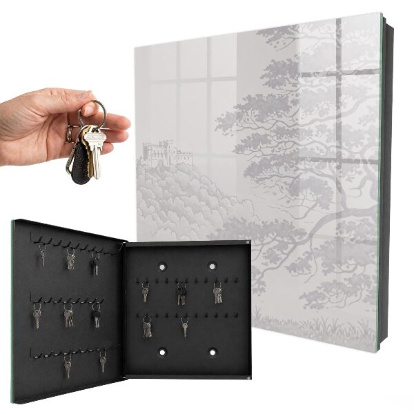 Key storage box Castle landscape