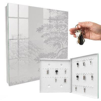 Key storage box Castle landscape
