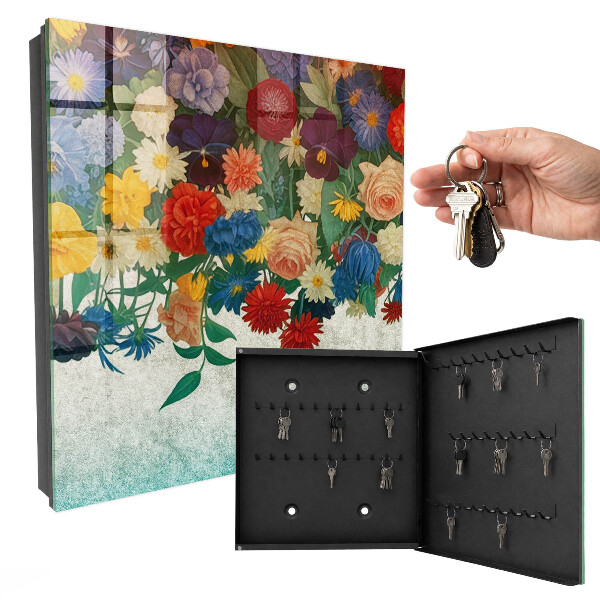 Key cabinet for wall Flower paradise