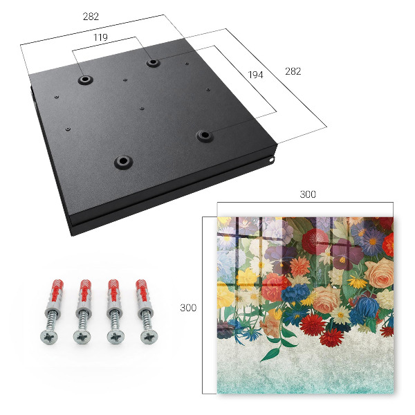 Key cabinet for wall Flower paradise
