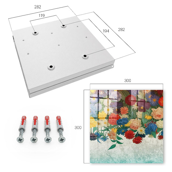 Key cabinet for wall Flower paradise