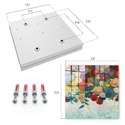 Key cabinet for wall Flower paradise