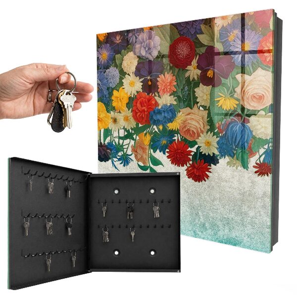 Key cabinet for wall Flower paradise