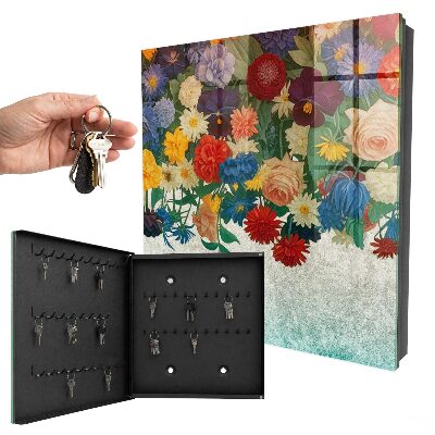 Key cabinet for wall Flower paradise