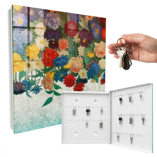 Key cabinet for wall Flower paradise