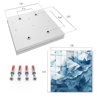 Key storage box Watercolor birds