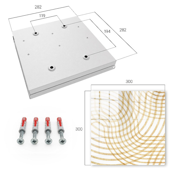 Key cabinet for wall Curly lines