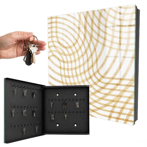 Key cabinet for wall Curly lines