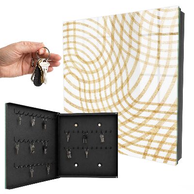 Key cabinet for wall Curly lines