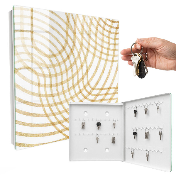 Key cabinet for wall Curly lines