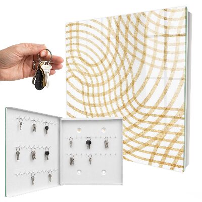 Key cabinet for wall Curly lines