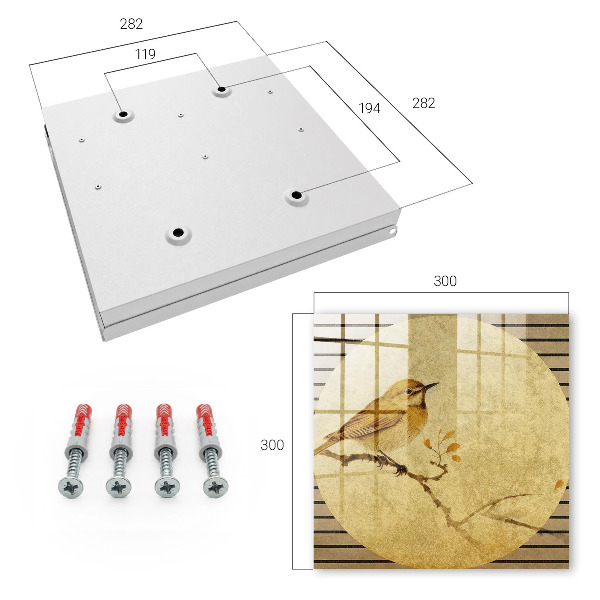Key storage box Cream bird
