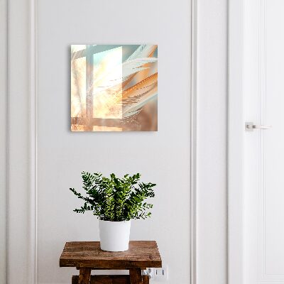 Key storage box Pastel feathers
