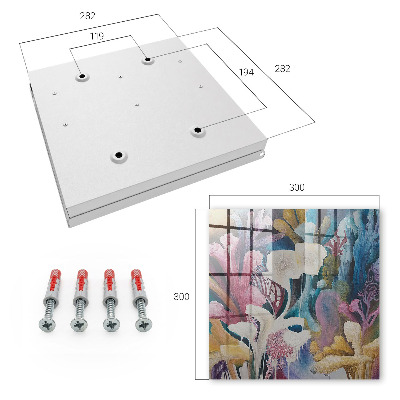 Key cabinet for wall Abstract nature