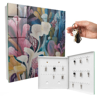 Key cabinet for wall Abstract nature