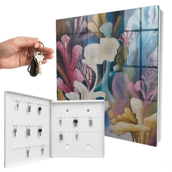 Key cabinet for wall Abstract nature