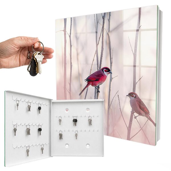 Key cabinet for wall Two birds