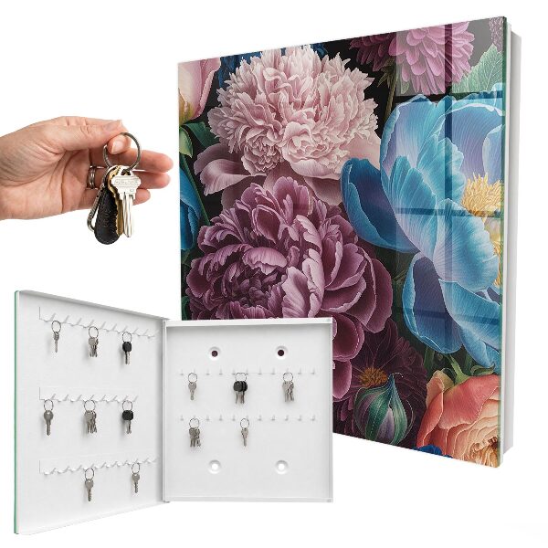 Key box Colorful flowers
