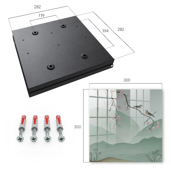 Key storage box Birds and flowers