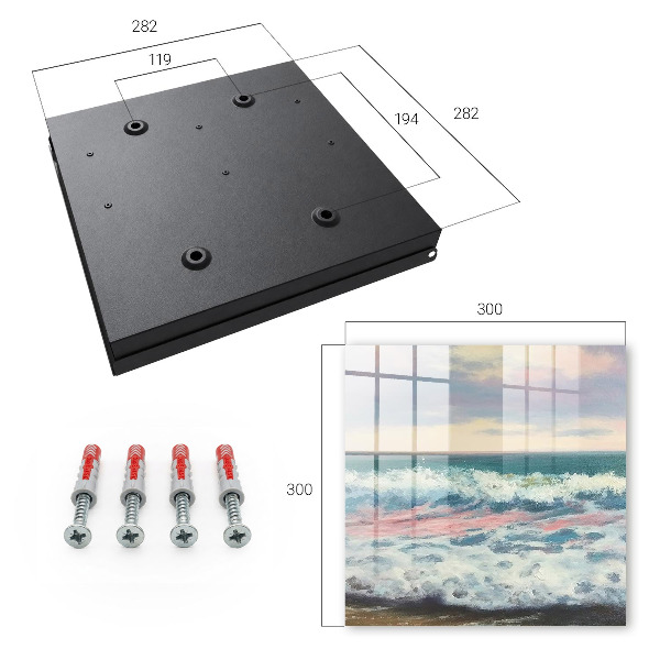 Key cabinet for wall Seaside landscape