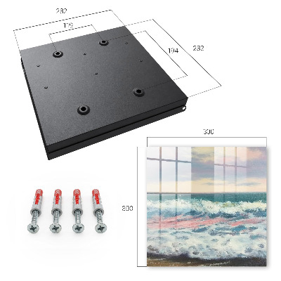 Key cabinet for wall Seaside landscape
