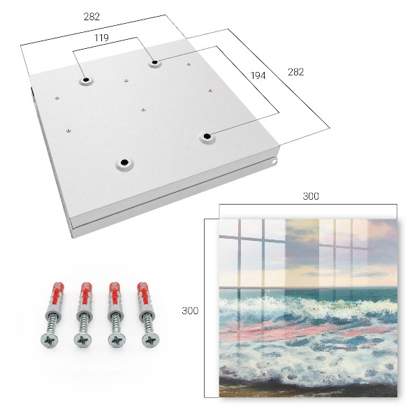 Key cabinet for wall Seaside landscape
