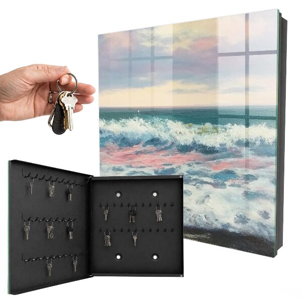 Key cabinet for wall Seaside landscape