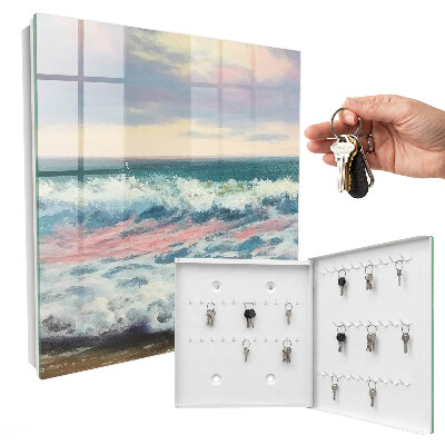 Key cabinet for wall Seaside landscape