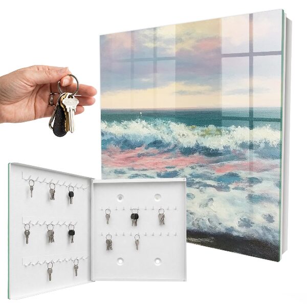 Key cabinet for wall Seaside landscape